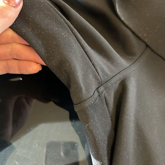 Athleta Venice Flare Pants Black High Rise Pull‎ On Slit 1X - Wear on thigh - Picture 6 of 10